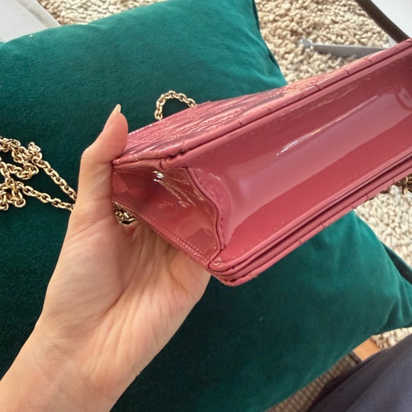 Perfect Condition Christian Dior Pink Quilted Cannage Chain Bag - Picture 7 of 10